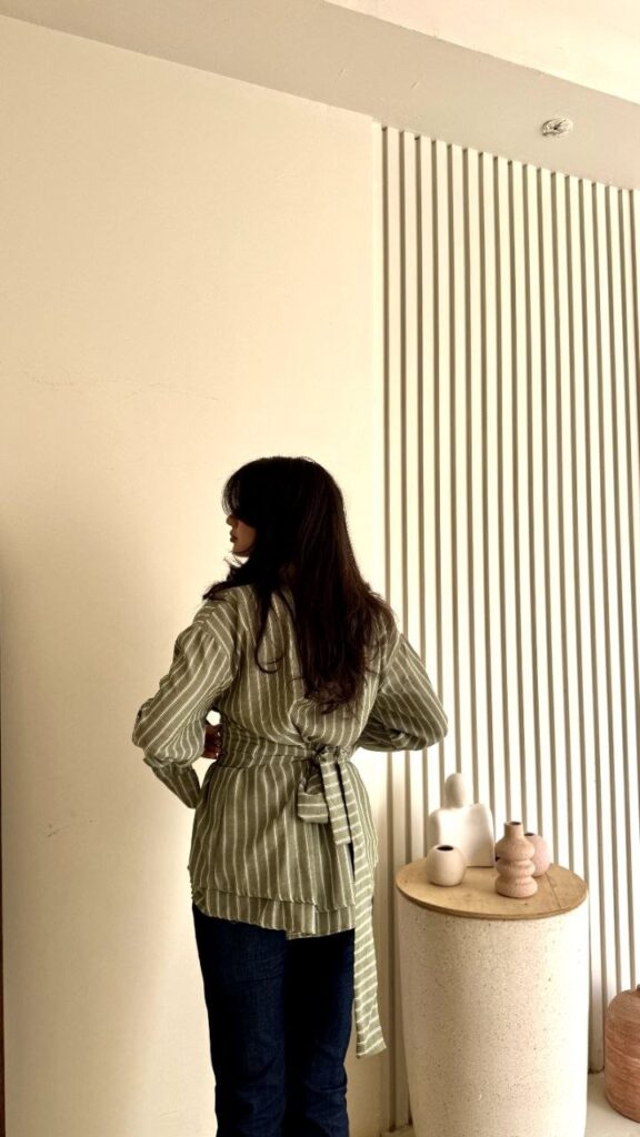 Striped Belted Shirt