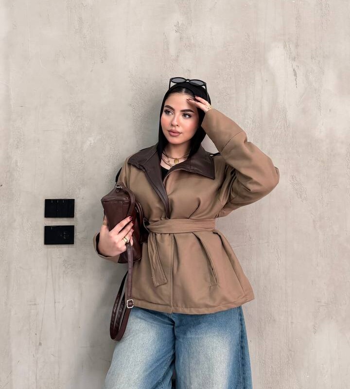 Gabardine × Leather Jacket.