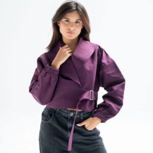Crop Gabardine Jacket