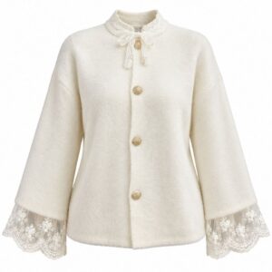 Lace knit cardigan
