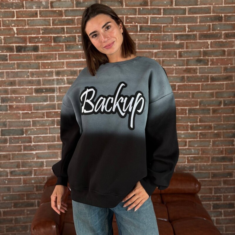 Two- Tone Graphic Hoodie